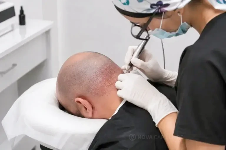 Harvesting the grafts — procedure presented on the NOVA site