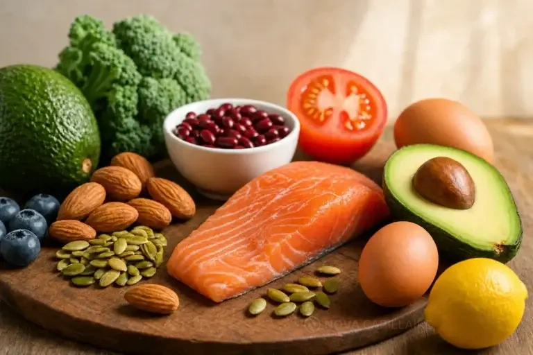 Varied foods for a balanced diet