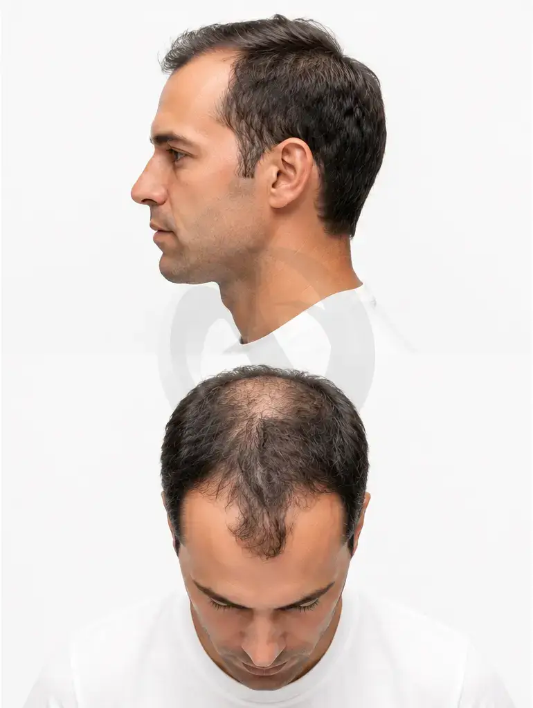 Greffe de cheveux Stade 3 Vertex Norwood